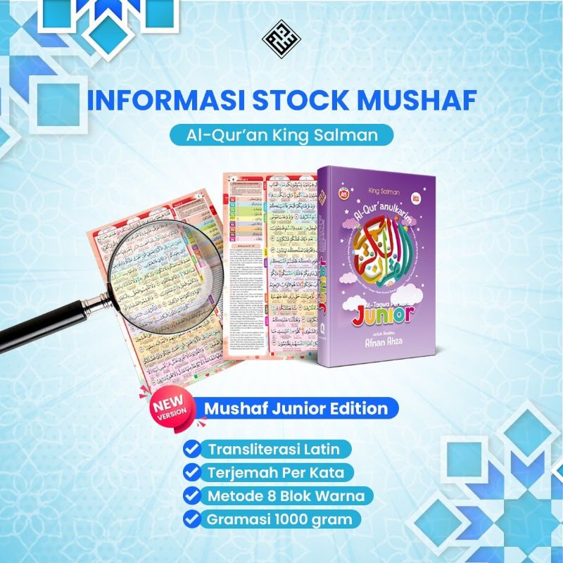 AlQuran A5 KING SALMAN JUNIOR Custom Nama Transliterasi Latin