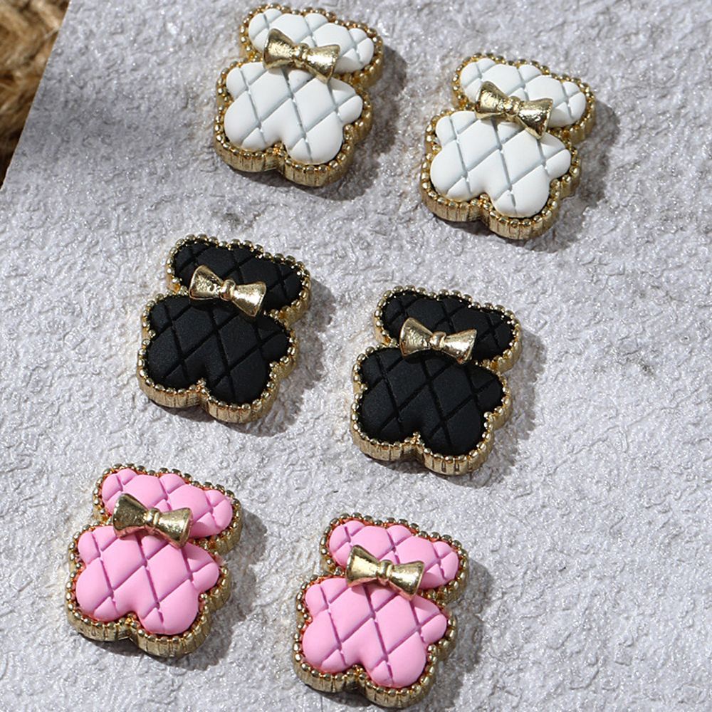 Fujia Manik-Manik Berlian Imitasi Bentuk Beruang 3D Gaya Jepang / Korea Untuk Dekorasi Nail Art DIY