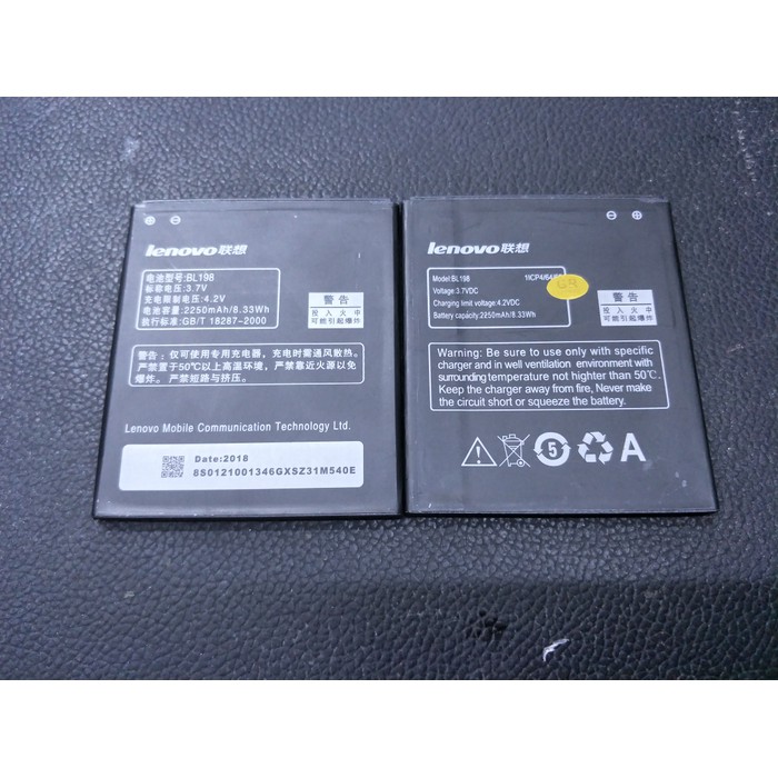 Baterai Battery Original Oem Lenovo BL198 for a859 a850 k860 s880 s890