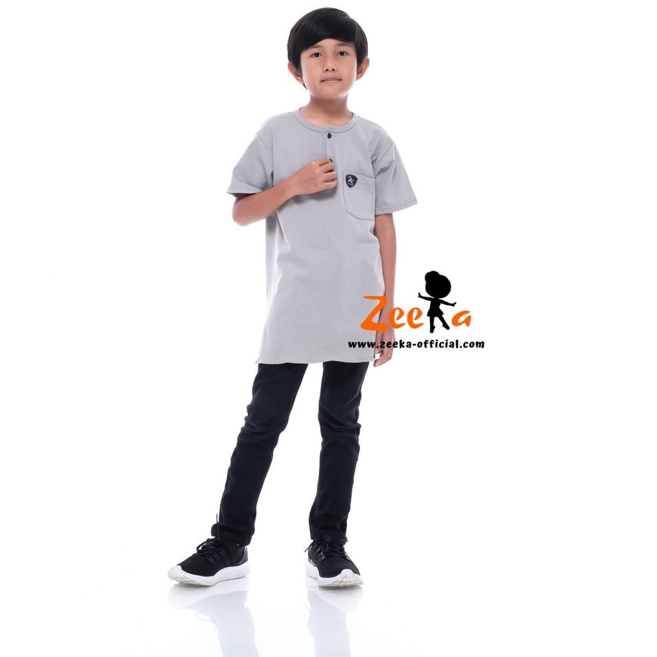 Getpromo☆ (BISA COD) Koko Kurta Anak Laki Remaja kaos Lengan Pendek Muslim Zeeka PREMIUM 2-11tahun A