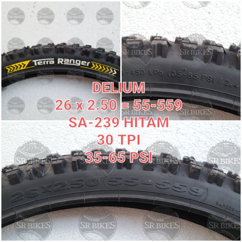 Ban Luar 26 x 2.50 = 55-559 Sepeda MTB Downhill. DELIUM TERRA RANGER