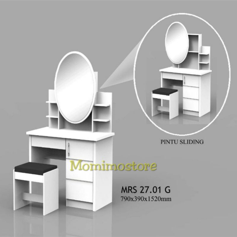 MEJA RIAS PUTIH OVAL MEJA RIAS SLIDING MEJA RIAS MINIMALIS