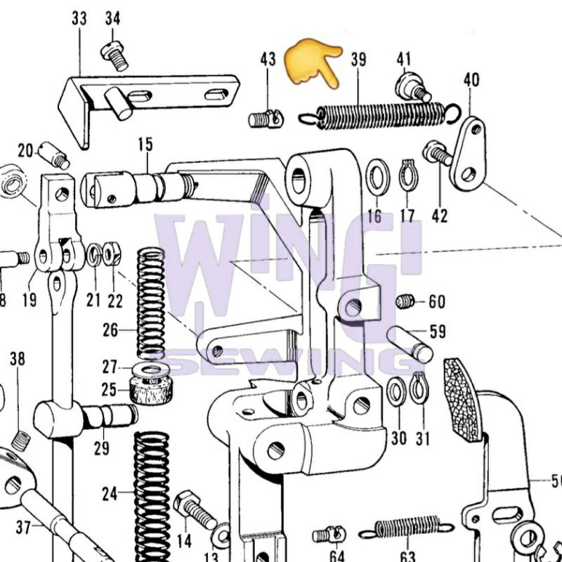 141559001 BROTHER B814 Per Tarik Spring Extension Mesin Lubang Kancing