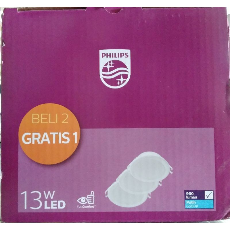 Downlight LED Philips Meson 13 Watt Beli 2 Gratis 1