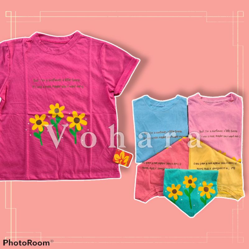 SALE Kaos REMAJA Flower 7-17 Tahun Kaos Anak Cewe by Consist