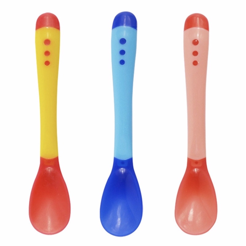 SENDOK MAKAN GARPU BAYI DENGAN SENSOR SUHU PERALATAN MAKAN MINUM BALITA BANJARMASIN KALIMANTAN | RUMIFY