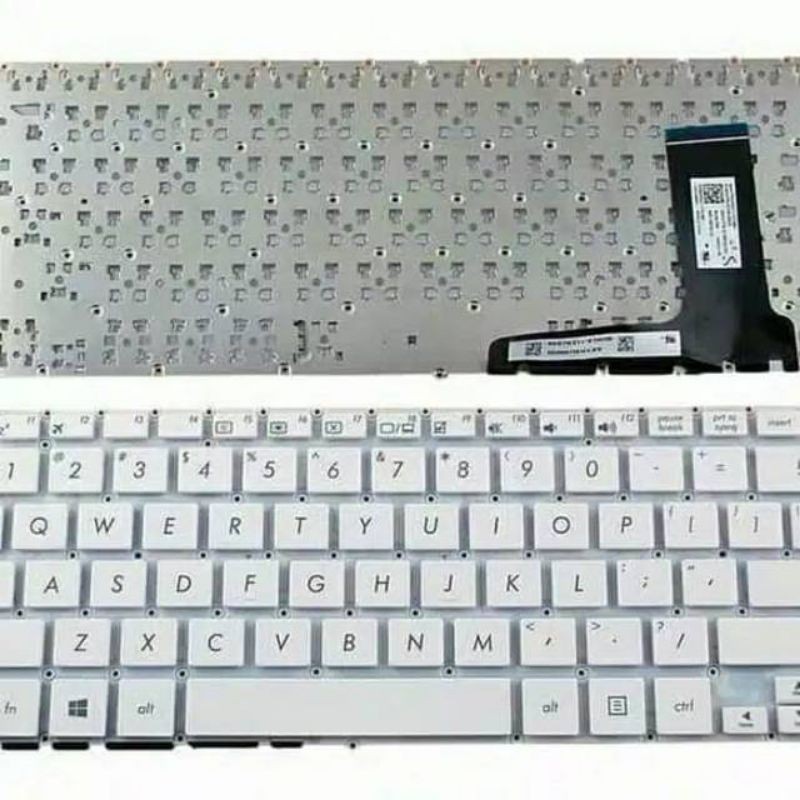 Keyboard putih Asus E202 E202m E203 E203M E203MA E203MAH E203N E203NA E203NAH E202sa E205 X205 TP201 PUTIH