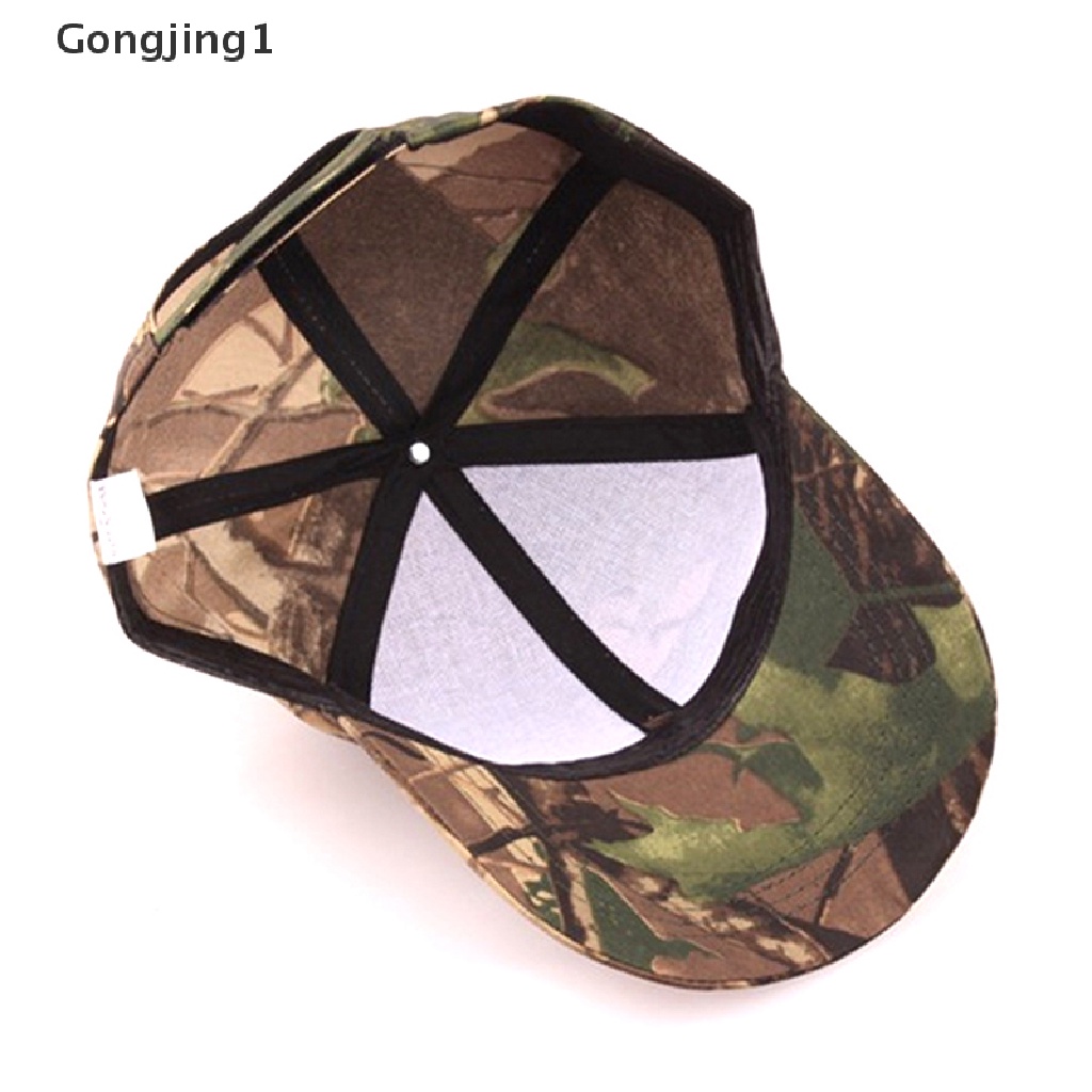 Gongjing1 Topi Baseball Adjustable Motif Camo Untuk Pria / Wanita