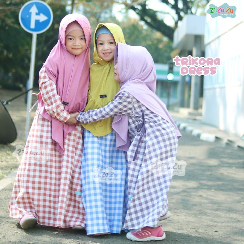TRIKORA DRESS || Gamis Kids by ZIZAZU