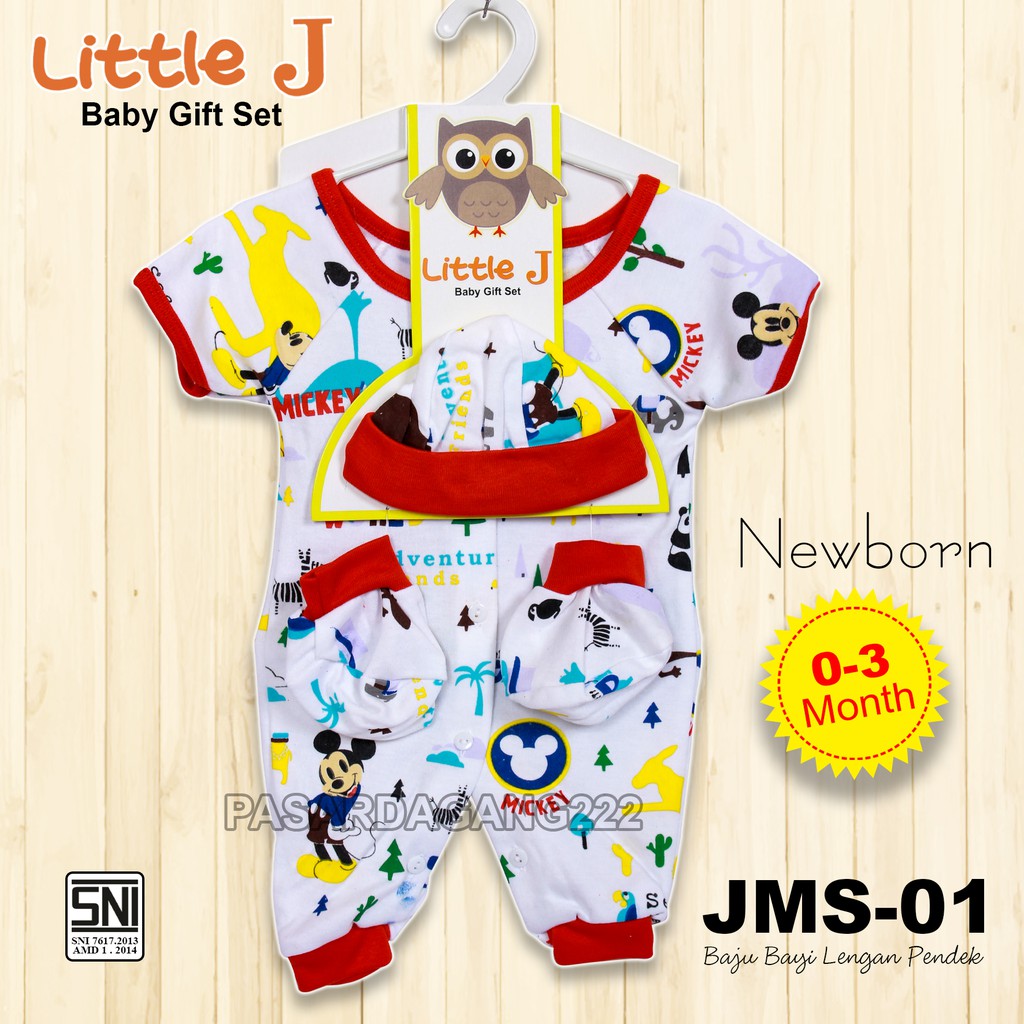 BAJU BAYI JUMSUIT LENGAN PENDEK SET JMS1