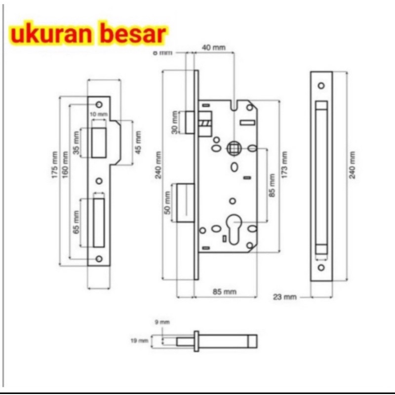 Kunci pintu komplit,kunci pintu pisah lengkap,kunci hotel stanlis steel/PALING MURAH KUNCI PINTU