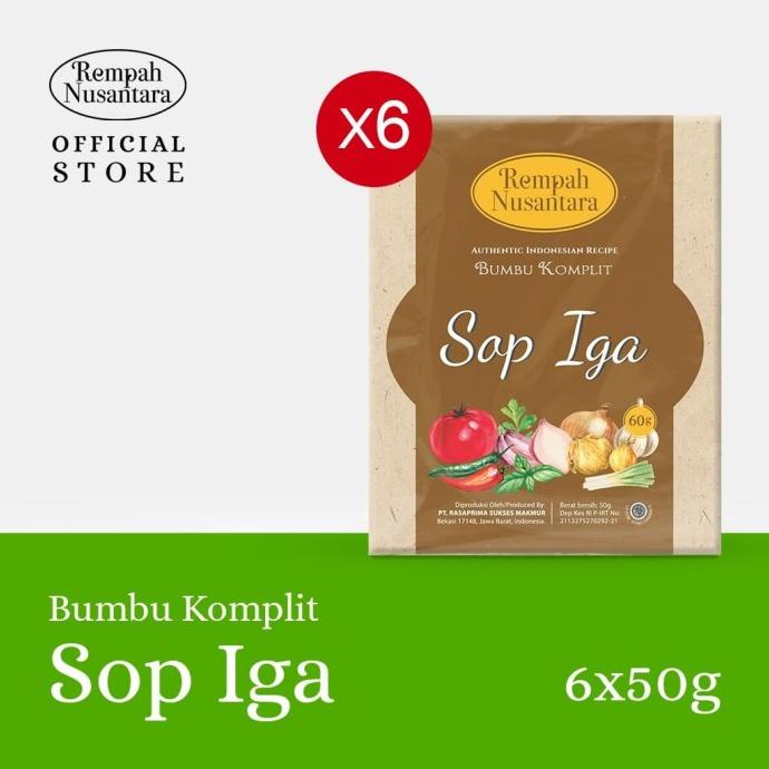 

REMPAH NUSANTARA BUMBU SOP IGA 60 GRAM 1 PACK ( 6 PCS )