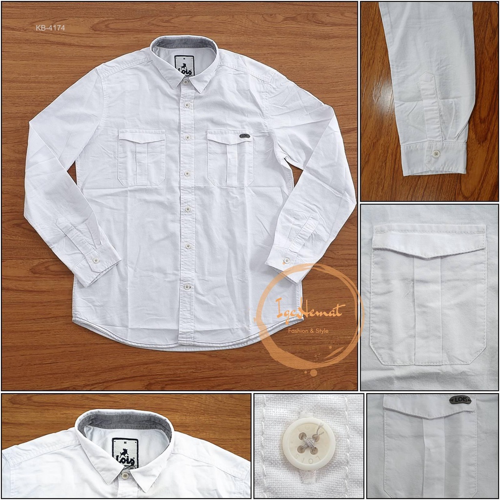 KEMEJA LAKI LAKI LENGAN PANJANG LOIS S-XL[KB4174]