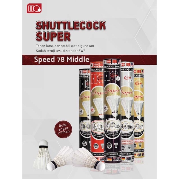 SHUTTLECOCK HIQUA GOLD BOLA BADMINTON HIQUA SILVER COCK HI QUA GOLD COCK HI QUA SILVER