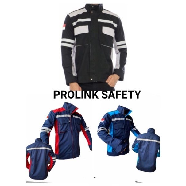 SERAGAM SAFETY 3 WARNA KOMBINASI SEMI JAKET