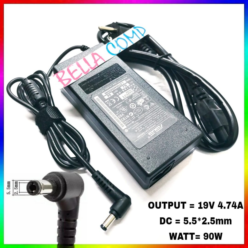 Adaptor Charger laptop Asus A55A A55D A55V A73T A75A A75D A75V A83E A83S A84S 19V 4.74A ORIGINAL