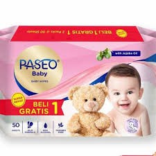 Paseo Tissue tisu basah  baby wipes 50 2's