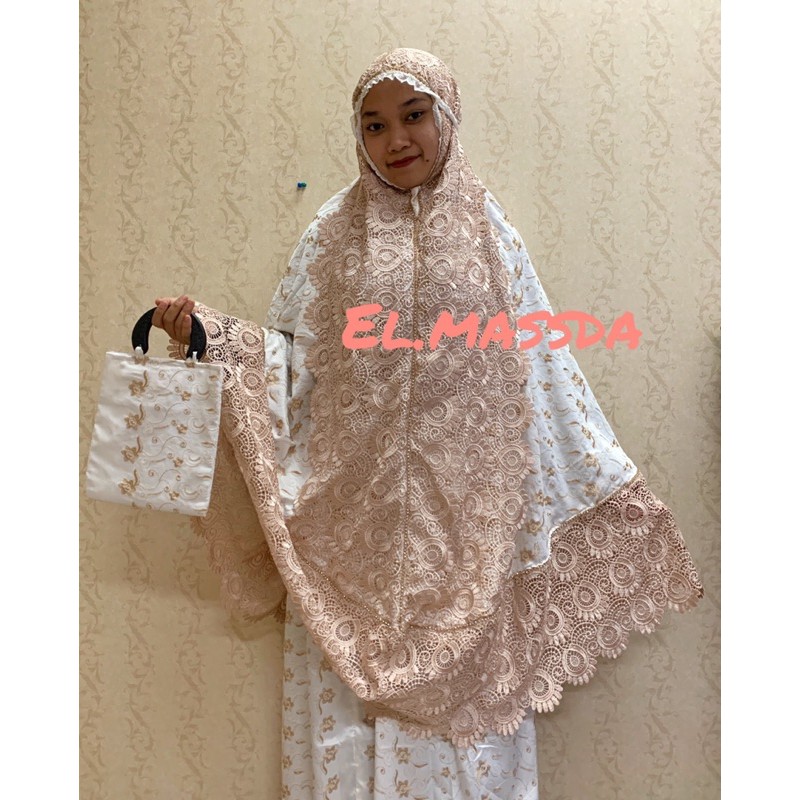 MUKENA KD PRADA FULL RENDA ARUNA / MUKENA KADO / MUKENA MEWAH MIX SWAROVSKY