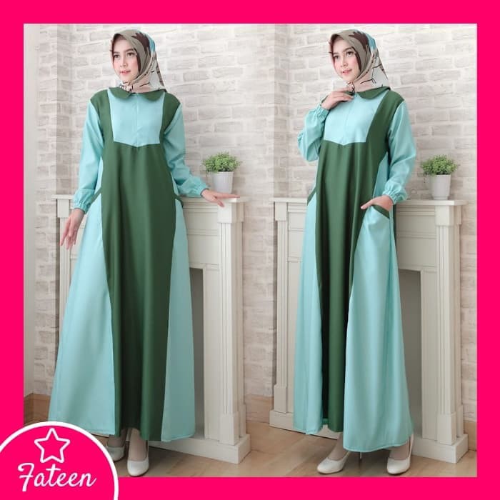 Baju Gamis Wanita Syari 410   Gamis Muslimah Modern 410   Navy