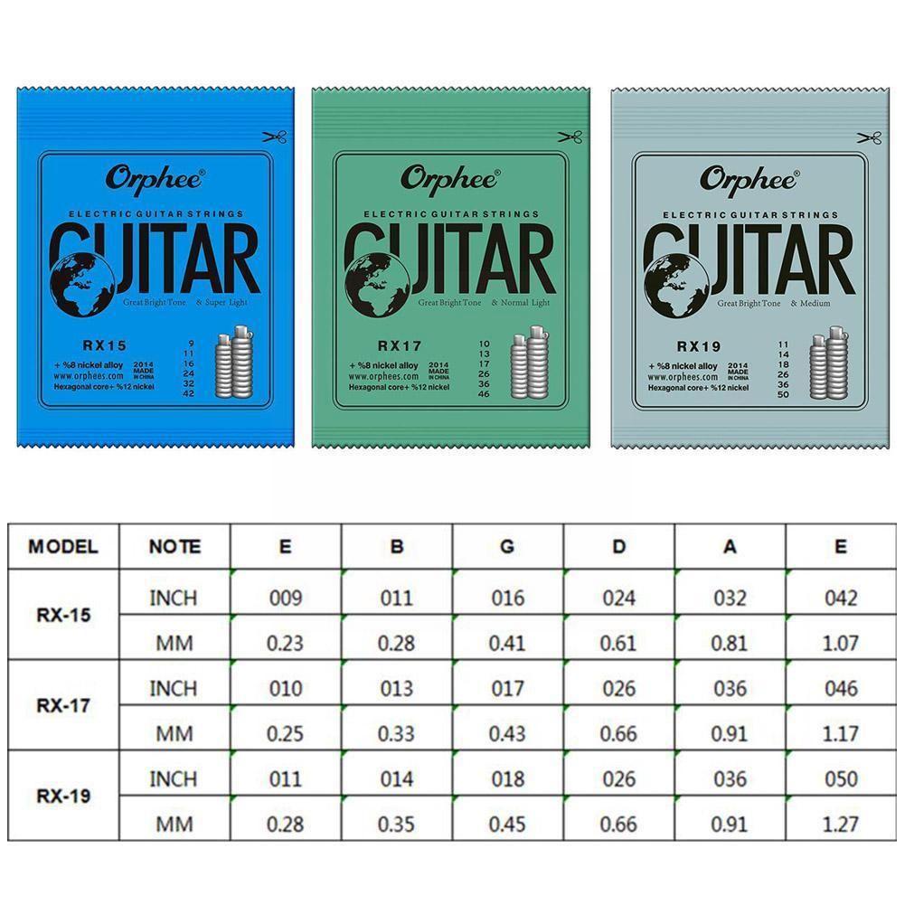 Lanfy Set Senar Gitar Listrik Berlapis Nikel 6Pcs/Set Aksesoris Alat Musik Metal Electric Guitar Super Light 6 String
