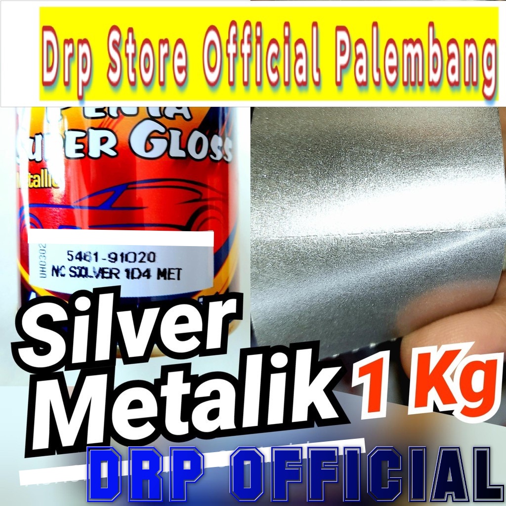 Cat Silver Metalik 1Kg Penta Super Gloss Silfer Metallic Metalic 1 Kg Kilo Cat Mobil Motor Sepeda