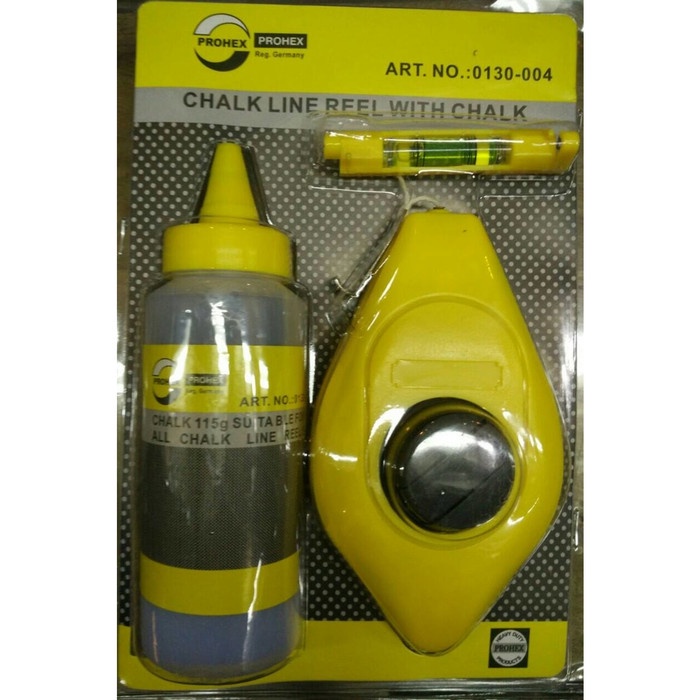 

Wow Alat Sipatan Set Prohex Sku 0130-004 / Chalk Line With Chalk And Vial Gilaa!!!