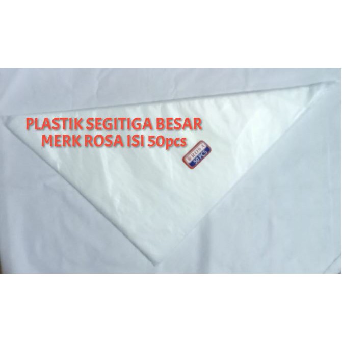 PLASTIK SEGITIGA JUMBO - Plastik Contong / Piping Bag ISI 50 LEMBAR