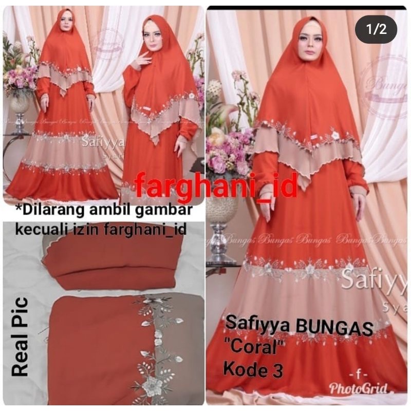 Safiyya syari by Bungas Fashion Gamis lebaran