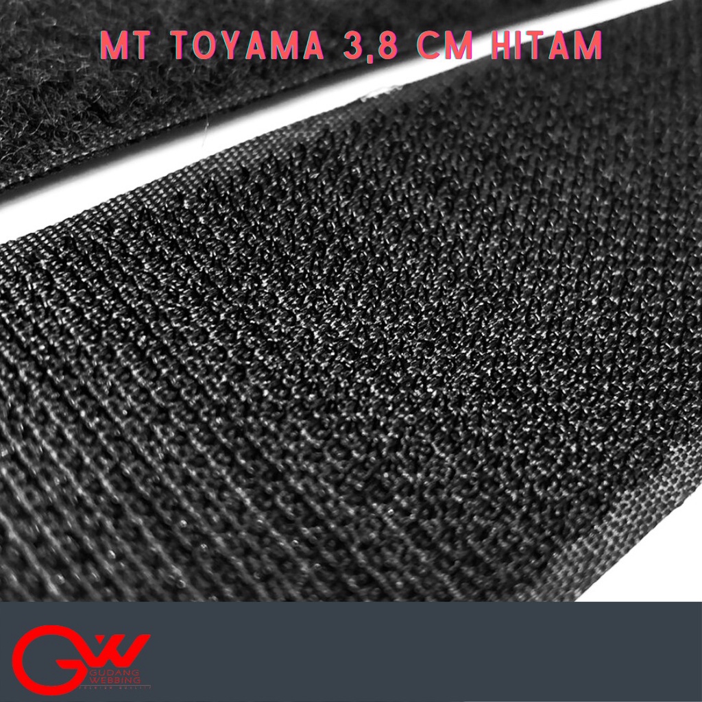 MAGIC TAPE / VELCRO / PREPET / MT TOYAMA 3,8 CM HITAM