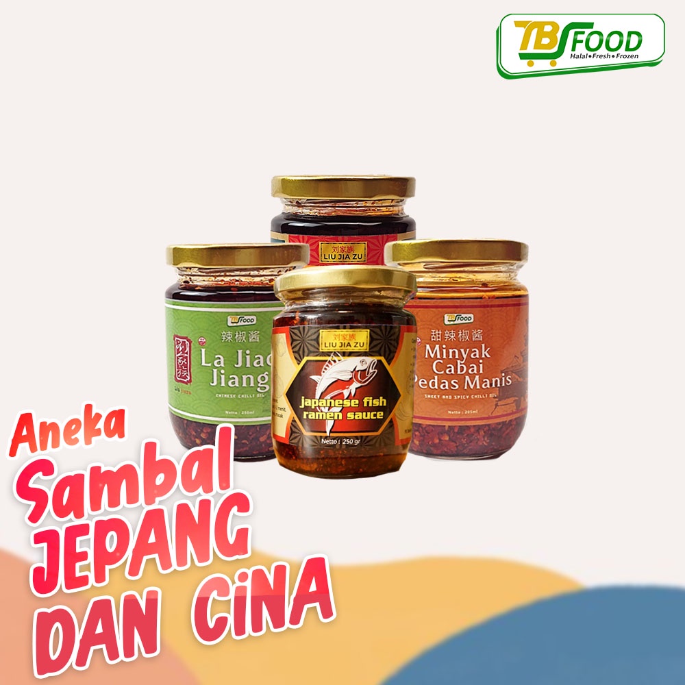

Sambel Fish Japaneses,La Jiao Jiang ,Premium Chili Oil, Rasa Ikan,Sambal Minyak Cabai,Bumbu Ramen,Mie,Jiaozi,Dumpling,Dimsum,Extra Hot Pedas,Japanese Keke Dashi,La-Yu,Gyudon,Tori Paitan,Shang Chi,Sweat,Garlic,Cabe Jepang Pedes Halal