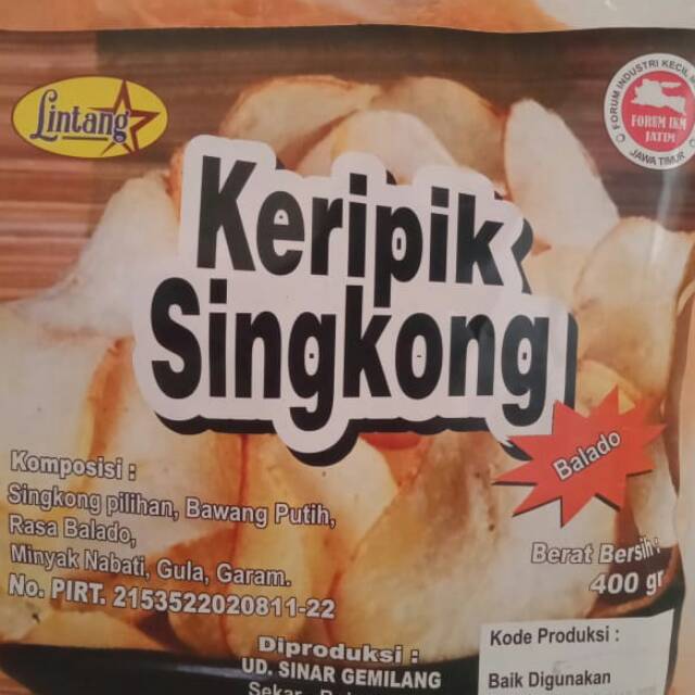 

Keripik singkong 400gr