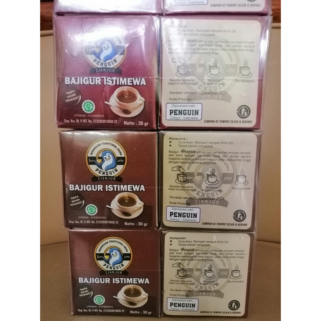 

Bajigur Penguin Istimewa Bajigur asli Cianjur Siap Saji Bajigur Sachet