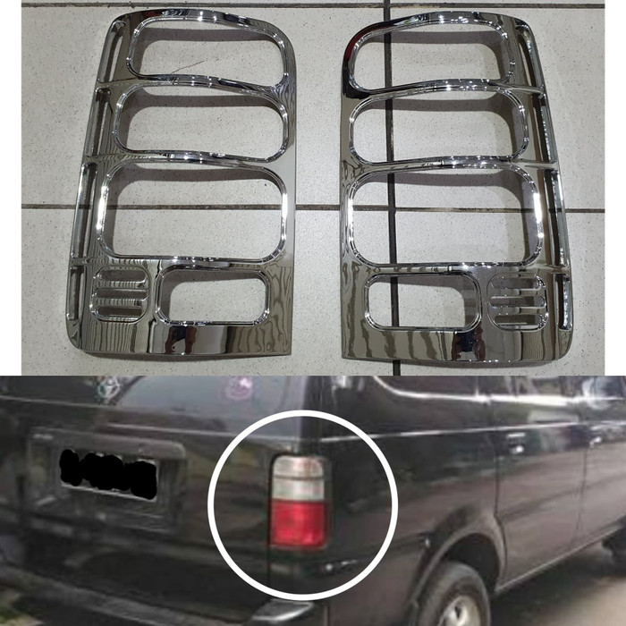 Garnish GARNIS cover lampu stop belakang TOYOTA kijang new kapsul lgx lsx sx 1997 1998 1999 2000 2001 2002 CHROME CROME efi