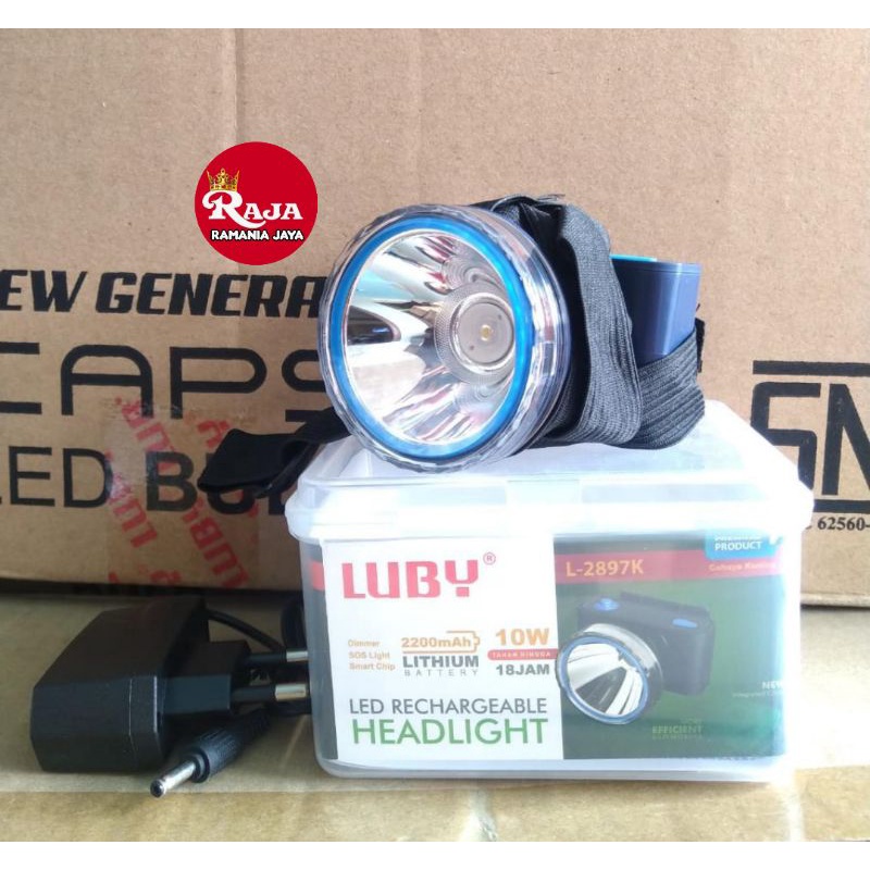 Headlights Senter Kepala Original Luby 10 Watt Type Terbaru L-2897