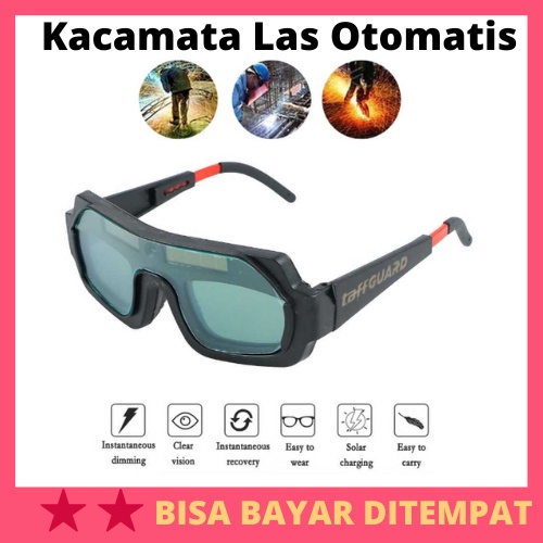 Kacamata Las Otomatis Darkening Soldering Googles / Kacamata Las Lasan Laser Gerinda Besi Biasa Otom