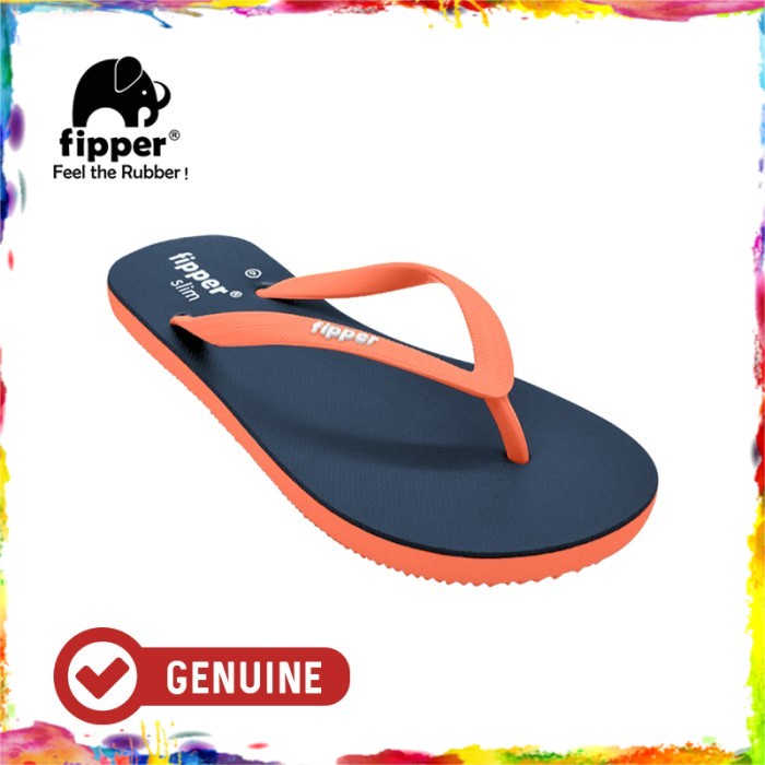 Fipper Slim / Sandal Jepit Wanita / Blue Snorkel - Peach