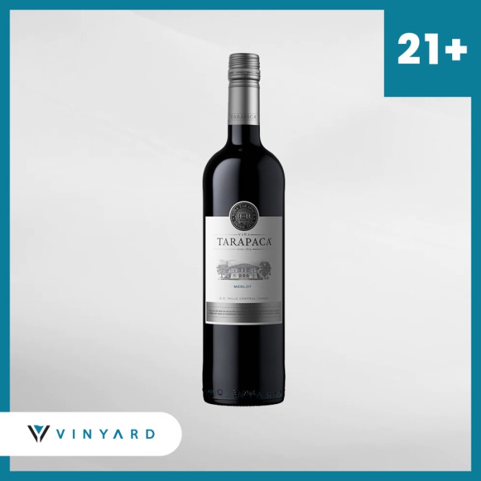 Tarapaca Merlot Wine 750ml ( Original &amp; Resmi By Vinyard )