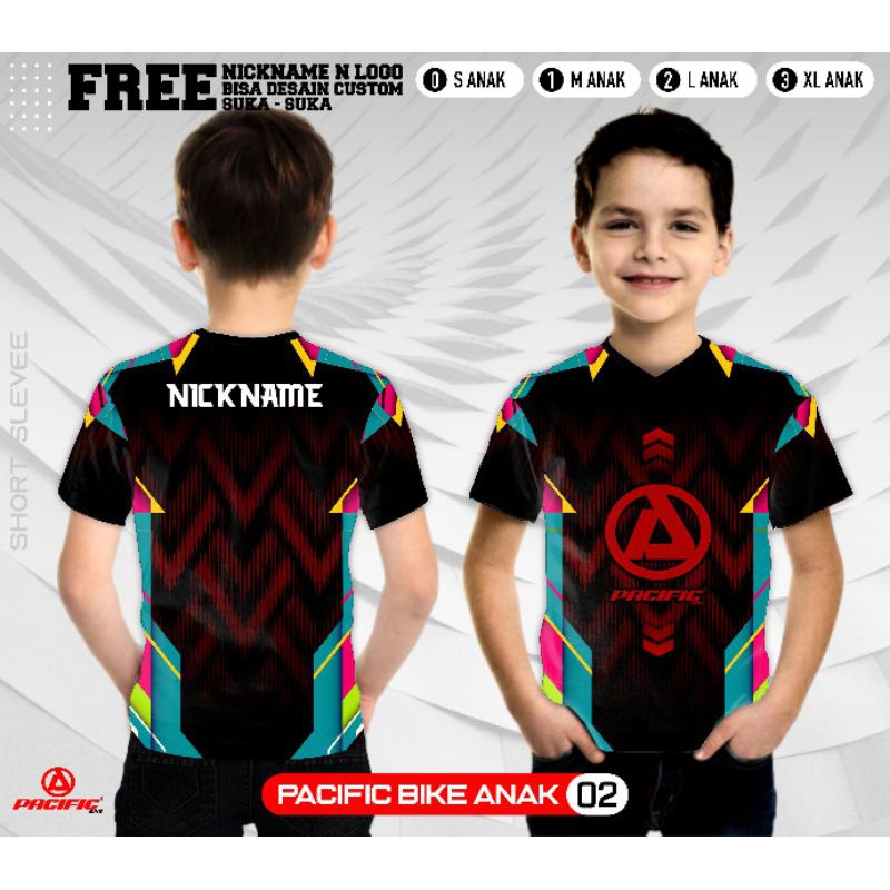 Jersey sepeda pacific anak