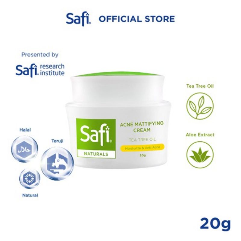 Safi Naturals Acne Mattiying Cream 20gr/BPOM HALAL