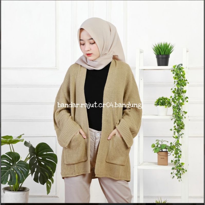 OVERSIZE LAVELLA CARDIGAN RAJUT TEBAL.