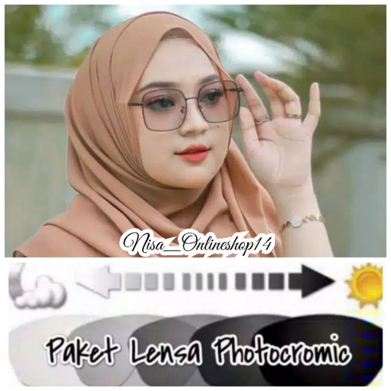 Lensa Potocromic | Kacamata wanita | Kacamata antiradiasi | Kacamata minus Potocromic wanita