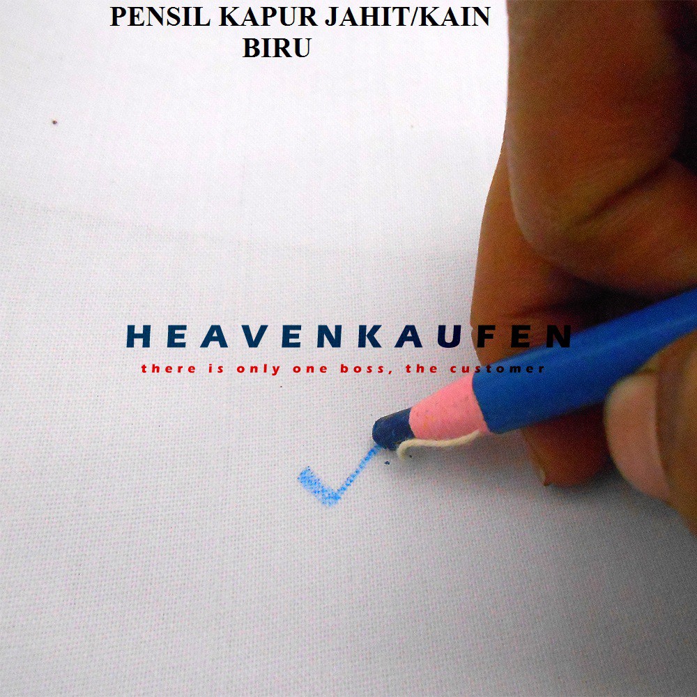 Pensil Kapur Warna Biru Untuk Kain/Jahit Keramik Kaca Plastik Dll