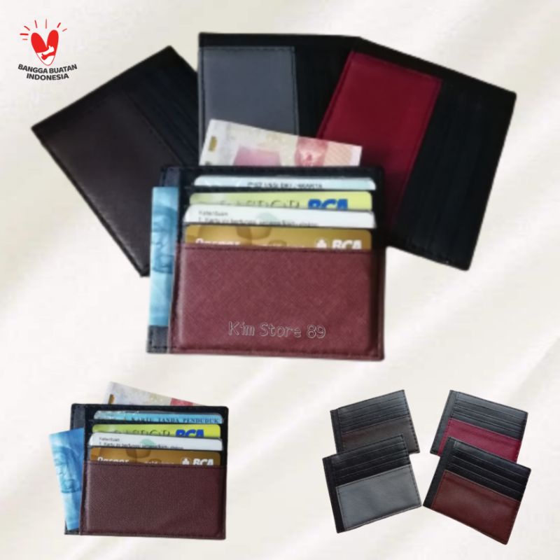 Dompet kartu tipis pria dan wanita slim card holder 10 slot kartu + 1 slot uang KOMBINASI