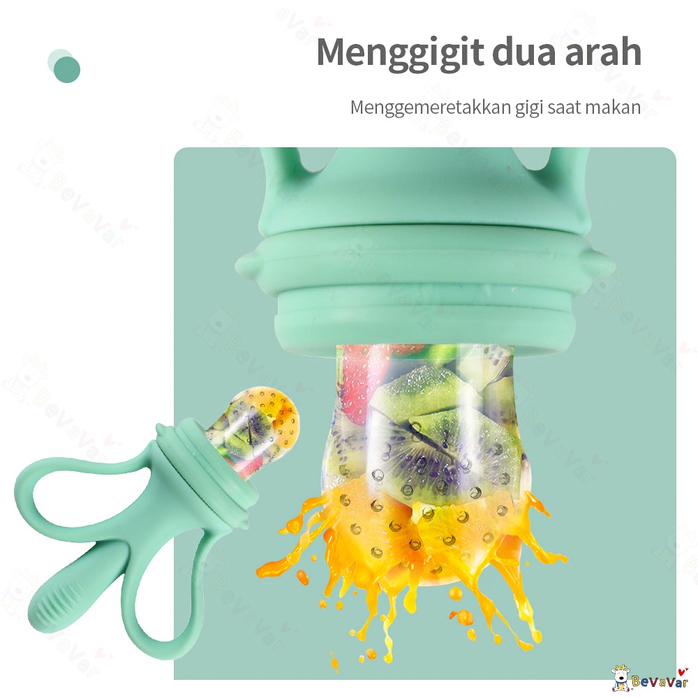 BEVAVAR empeng buah bayi + gigitan bayi silikon 2 in 1 BPA Free-5