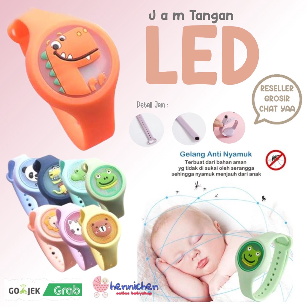 GELANG ANTI NYAMUK NYALA LAMPU LED MOSQUITO REPELLENT + BOX