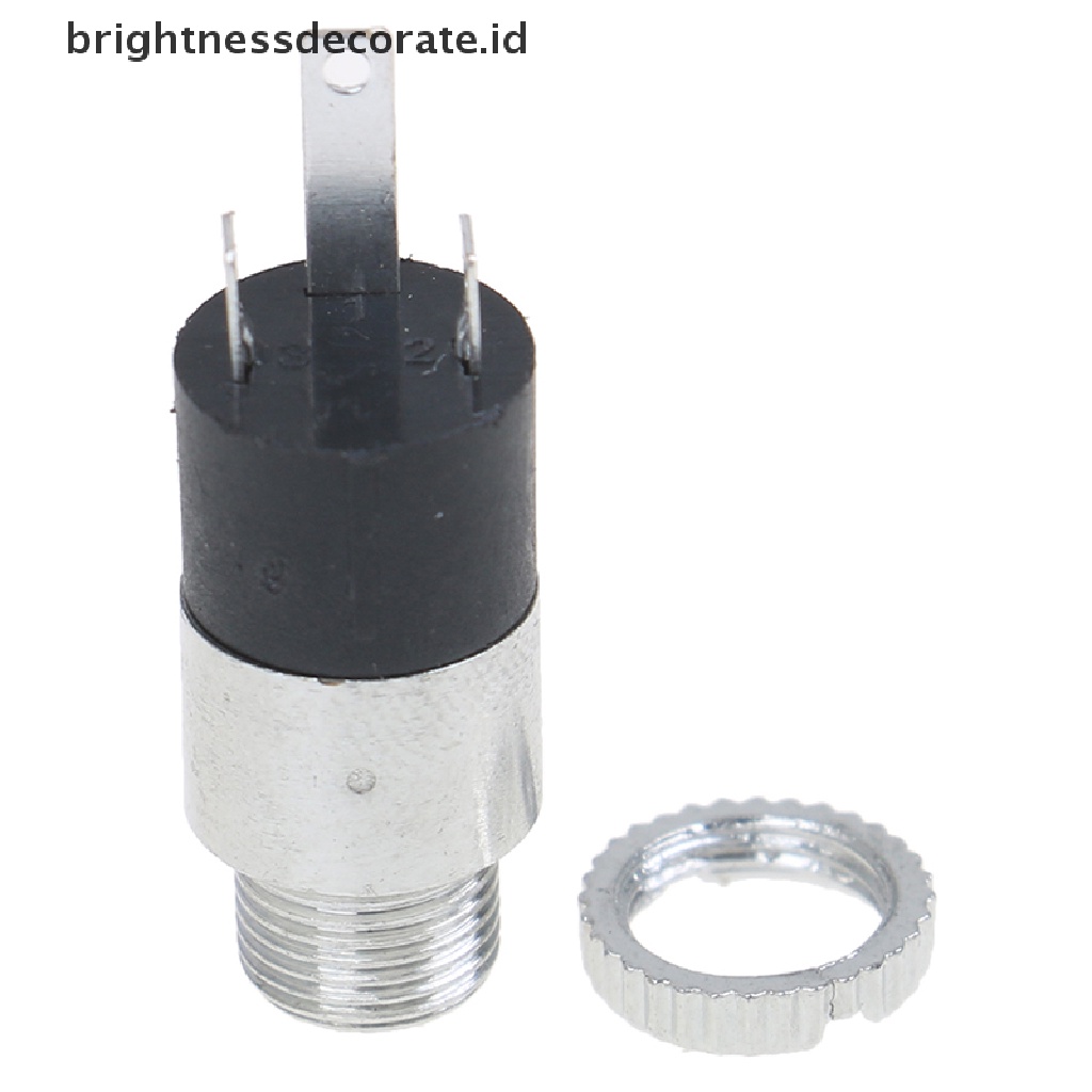 (Birth) 5pcs Pj392 Jack Audio 3.5mm Female Warna Silver Untuk Headphone (Id)