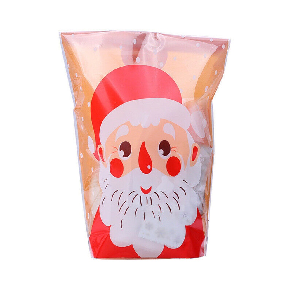 100 pcs 7*7 cm Baru Natal Cellophane Permen Biskuit Kue Hadiah Tas | Pesta Natal