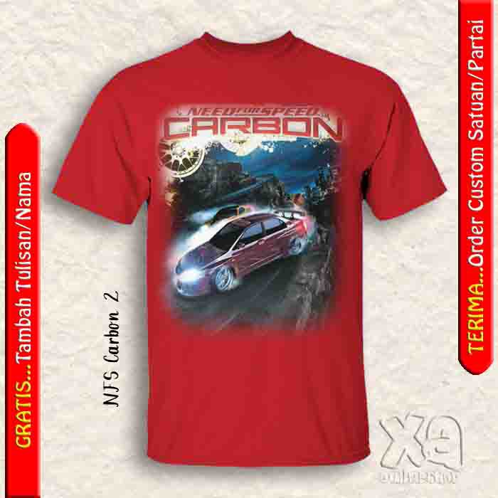 Kaos Pria 3D Otomotif NFS Carbon 2 Murah Berkualitas