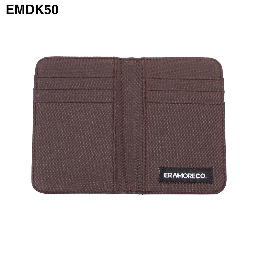 Dompet Kartu Pria Wanita card holder model slim slot vertical coklat EMDK50