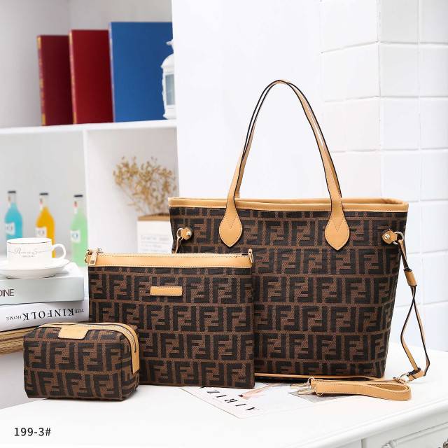 Shoulder bag / tas semipremium / 3in1 warna black coffee apricot